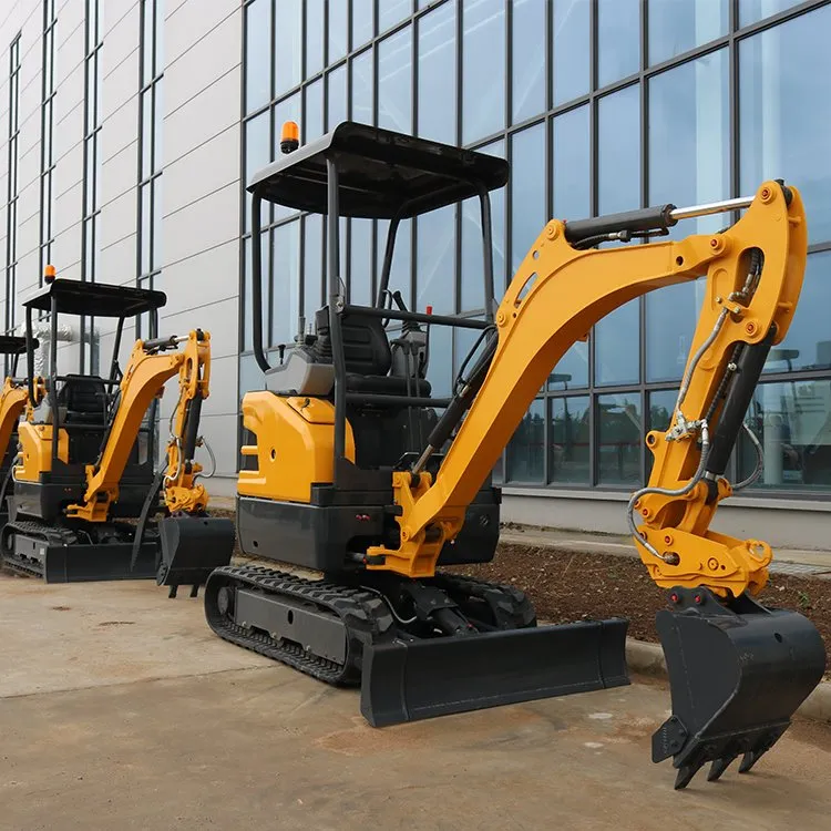 Mini Ekskavator Menggali Parit